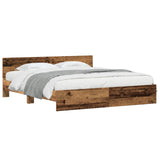 Bed Frame Old Wood 203 x 185 x 70 cm Engineered Wood 3378499