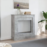 Fireplace Surround Concrete Grey 90x30x90 cm Engineered Wood 854592