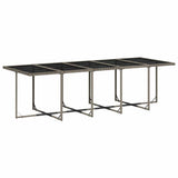 Garden Dining Set Grey PE rattan 10-seater Foldable 3210932