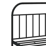 Metal Bed Frame without Mattress with Footboard Black 193x203cm 353659