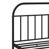 Metal Bed Frame without Mattress with Footboard Black 193x203cm 353659