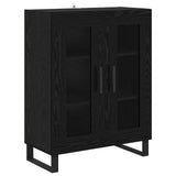 Highboard Black Oak 69.5 x 34 x 180 cm Engineered Wood 3403194