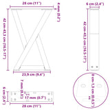 Coffee Table Legs 2 pcs Anthracite 28x cm Steel 4012698