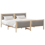 Bed Frame with Headboard Taupe 180 x 200 cm Fabric 3394251