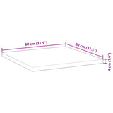 Table Top Square 80x80x4 cm Solid Wood Acacia 4008728
