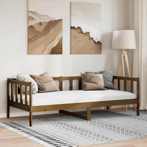 Day Bed without Mattress Honey Brown Solid Wood Pine 90x200cm 806943