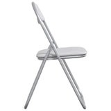 Folding Chair 2 pcs White and Grey 48 x 43.5 x 81 cm 42029044