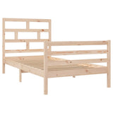 Bed Frame Natural wood Solid pine wood Single Durable Bed Frame 3101273