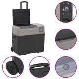 Cool Box with Wheel and Adapter Black&Grey 30 L Polypropylene 3154649