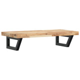 Basin Shelf Wall Mounted Steel and Solid Wood Acacia 3302691
