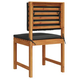 Garden Chair with Cushion 2 pcs Brown Solid Acacia wood 4107156