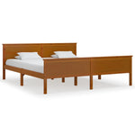 Bed Frame without Mattress Honey Brown Solid Wood Pine 180x200cm 322193