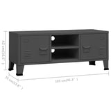Industrial TV Cabinet Anthracite 105x35x42 cm Metal 339620