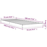 Bed Frame without Mattress White 75x190 cm Small Single Solid Wood Pine 823485