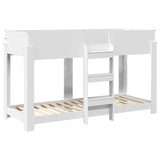 Bunk Bed for Kids White 75 x 190 cm Engineered Wood 3410539