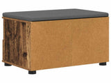 Hall Bench Old Wood 60 x 38 x 46 cm Engineered Wood and Fabric 891454