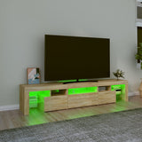 TV Cabinet with LED Lights Sonoma Oak 200x36.5x40 cm 3152812