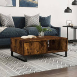 Coffee Table Smoked Oak 90x60x35 cm Engineered Wood 827073