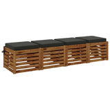 Seat Cushions SOEST 4 pcs 100% Polyester Anthracite 944568