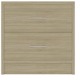 Bedside Cabinets 2 pcs Sonoma Oak 40x30x40 cm Engineered Wood 801042