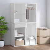 Dressing Cabinet High gloss white Engineered wood Medium Storage 808852