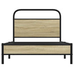 Bed Frame without Mattress 90x200 cm Sonoma Oak Engineered Wood 4100403