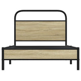 Bed Frame without Mattress 90x200 cm Sonoma Oak Engineered Wood 4100403