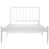 Bed Frame without Mattress White Metal 90x200 cm 325010
