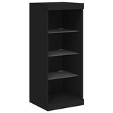 Sideboards with LED Lights 3 pcs Black Engineered Wood 3209122