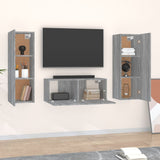 3 Piece TV Cabinet Set Grey Sonoma Engineered Wood 3120234