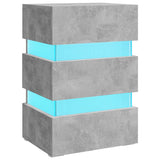 ZNTS LED Bedside Cabinet Concrete Grey 45x35x67 cm Engineered Wood 326844