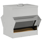 Chicken Feeder Silver 40.5 x 45 x 41 cm Galvanised Steel 874668