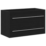 Bathroom Sink Cabinet Black Oak 80x38.5x48 cm Engineered Wood 862535