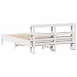 Bed Frame without Mattress White 140x190 cm Solid Wood Pine 3306160