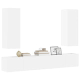 5 Piece TV Cabinet Set White Engineered Wood 3114246