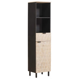 Bathroom Sets 3 pcs White Wash Finish Solid Mango Wood 3310031