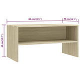TV Cabinet Sonoma Oak 80x40x40 cm Engineered Wood 800057