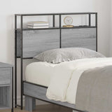 Storage Headboard with Shelf Grey sonoma 100 cm Engineered wood 859738