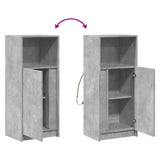 Sideboard with LED Concrete Grey 42.5x34x100 cm Engineered Wood 852155