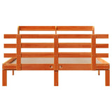 Bed Frame with Headboard without Mattress Wax Brown 140x190 cm 3306867
