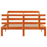 Bed Frame with Headboard without Mattress Wax Brown 140x200 cm 3306871