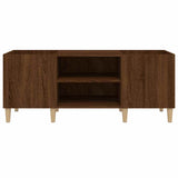 Record Cabinet Brown Oak 121x38x48 cm Engineered Wood 831932