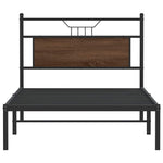 Bed Frame without Mattress Brown Oak 100x200 cm Engineered Wood 4106836
