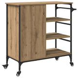 Kitchen Trolley Artisan Oak 87.5 x 39 x 84.5 cm Engineered Wood 871664