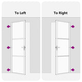Glass Door Fretwork Black 76 x 3.5 x 201.5 cm Aluminium 42012449