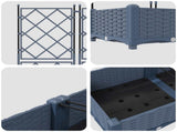Garden Planter 5 pcs Grey 120 x 120 x 125.5 cm PP 42002865