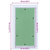 Access Panel Green and Silver 30 x 55 cm 4018457