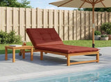 Sunlounger Cushion GEMERT 100% Polyester Red 190 x 80 x 9 cm 947435