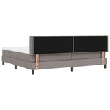 Box Spring Bed with Headboard Manual Taupe 200 x 200 cm Fabric 3341066