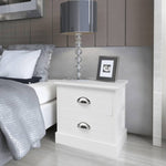 ZNTS French Bedside Cabinets 2 pcs White 242887